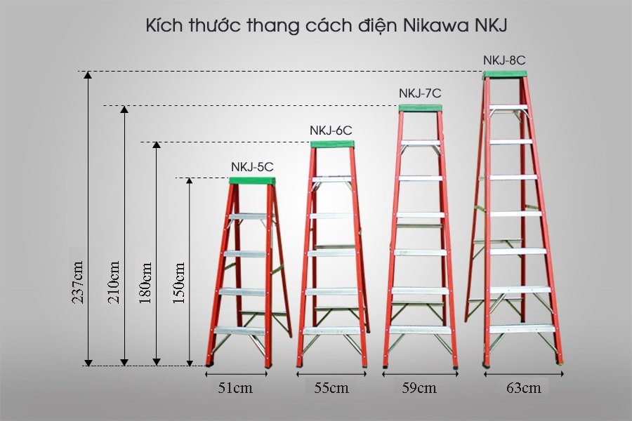 Thang cách điện chữ A Nikawa NKJ-7C-2